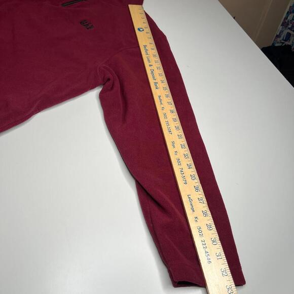 GAP Fleece Quarter Zip Pullover XXL Red Black Trim Warm Soft Casual Outdoor - Picture 4 of 8